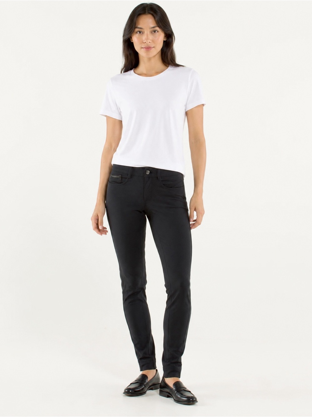 Lululemon Woman Black Urbanite Stretch Slim Pants US4 Classic Athleisure Minimal